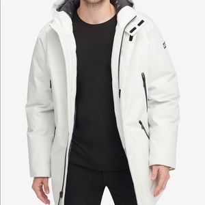 DKNY men’s parka coat white color